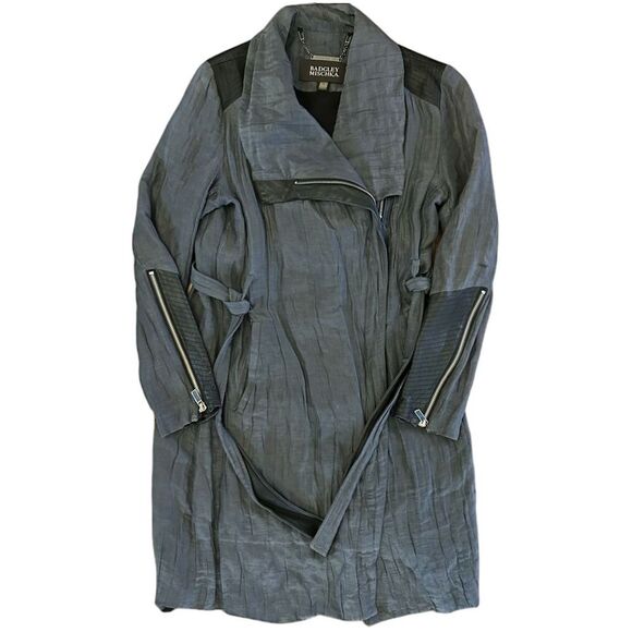 Badgley Mischka Jackets & Blazers - Badgley‎ Mischka Women's Lightweight Long Jacket Size Small Gray Black